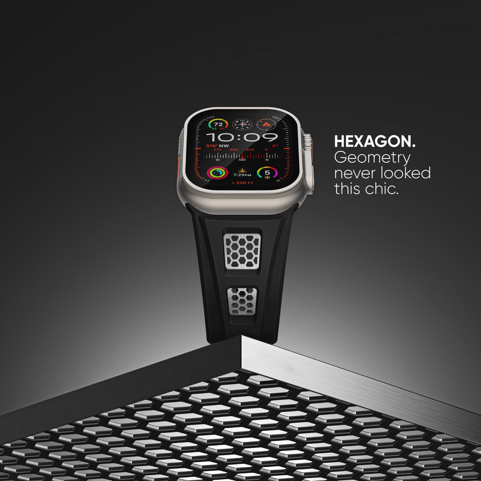 Cinturino Sport in Silicone Rugged Grid per Apple Watch