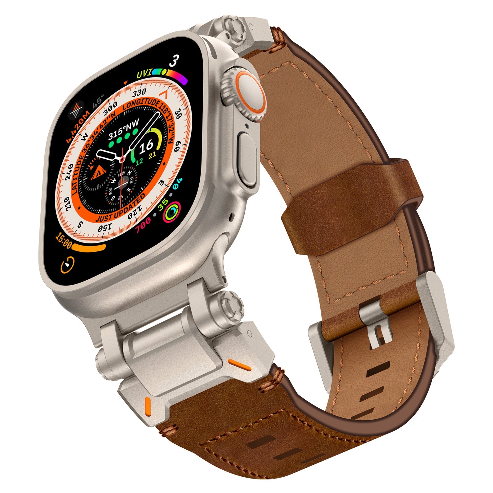 רצועת עור Crazy Horse Explorer עבור Apple Watch