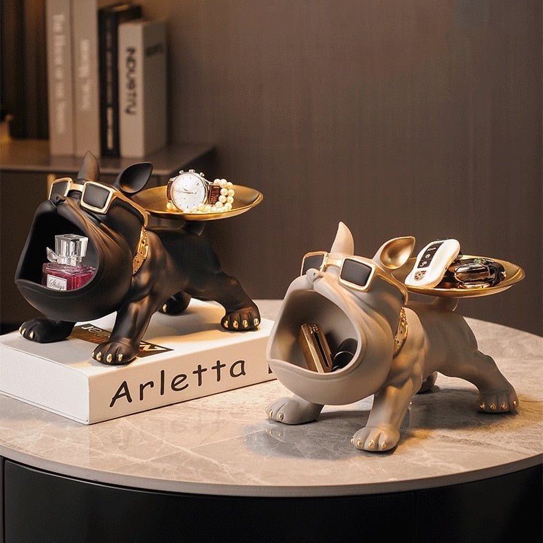 Decorazione Bulldog francese con bocca grande