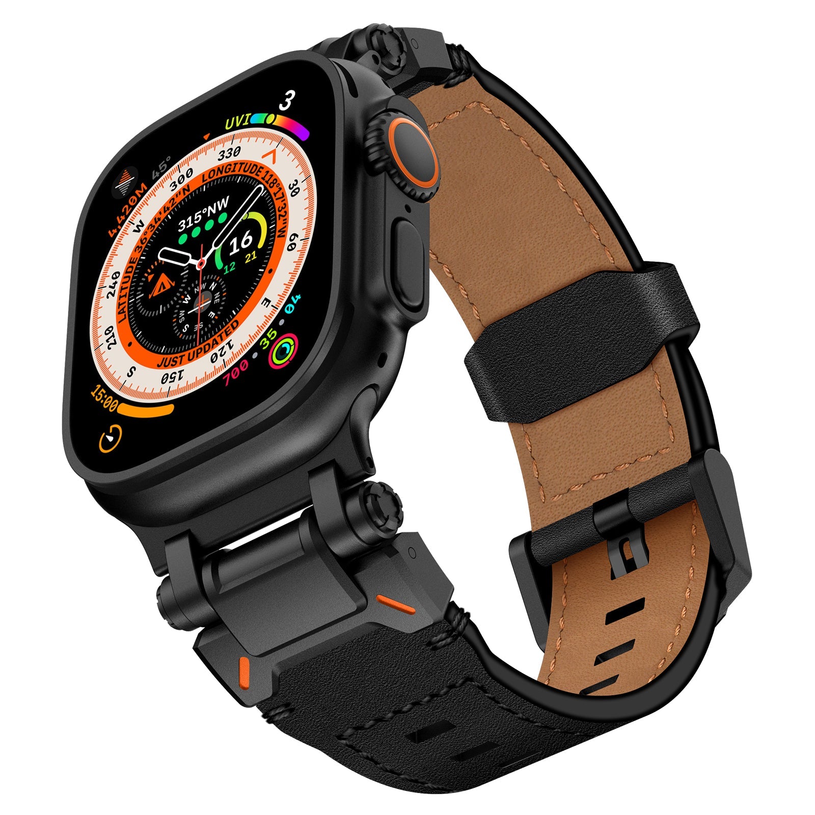 רצועת עור Crazy Horse Explorer עבור Apple Watch