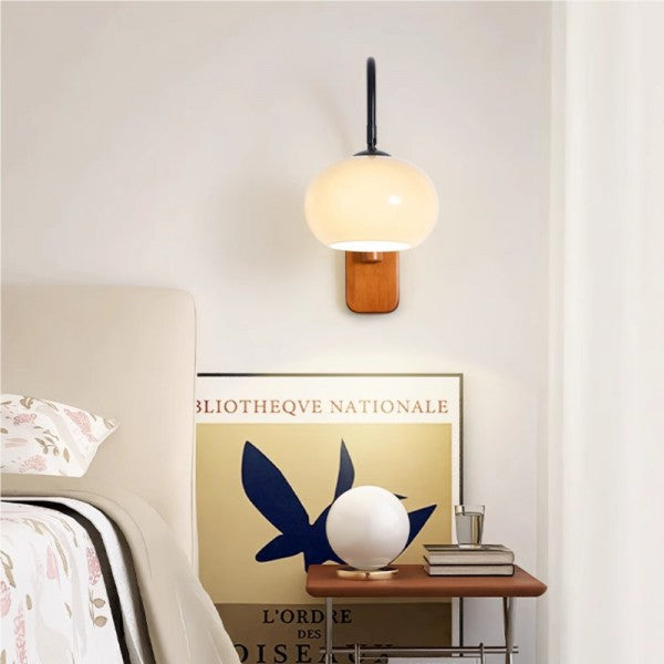 Bauhaus Persimmon Draaibare Glazen Wandlamp