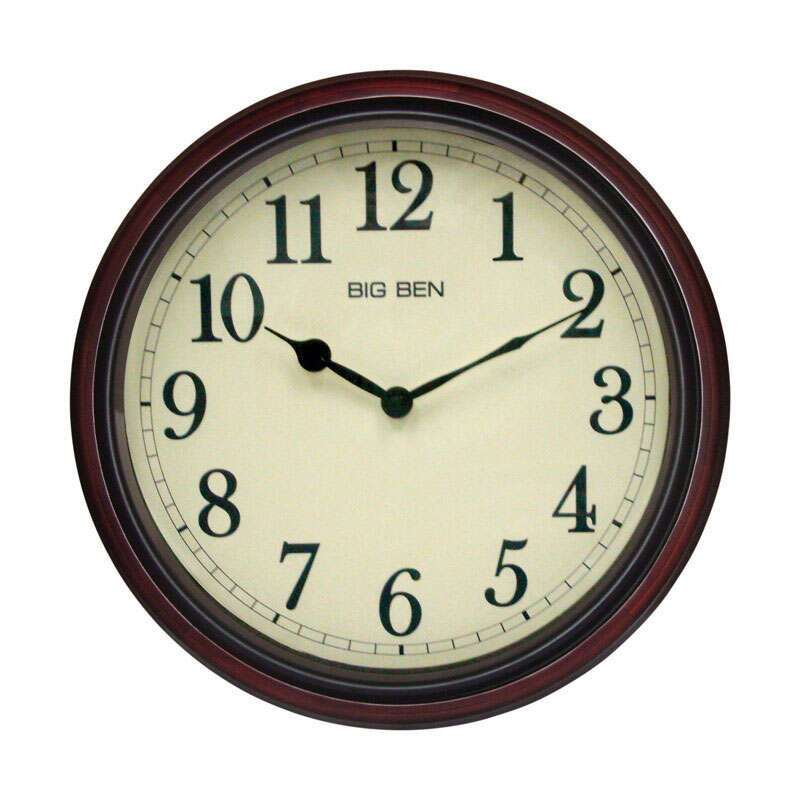 TimelessWood - Horloge murale classique en marron