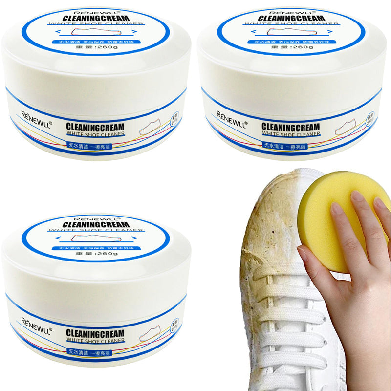 Crème nettoyante pour chaussures blanche multifonctionnelle