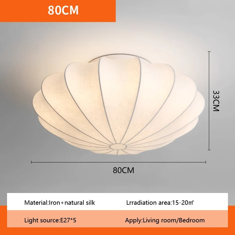 Zen Glow Silk Ceiling Light