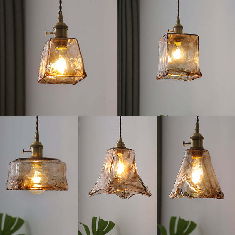 Vintagea - Lámpara colgante retro LED en metal dorado