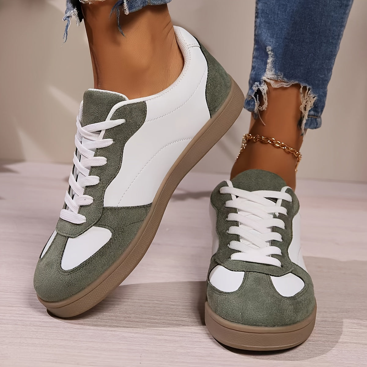 Grüne Freizeit-Sneakers - Mila