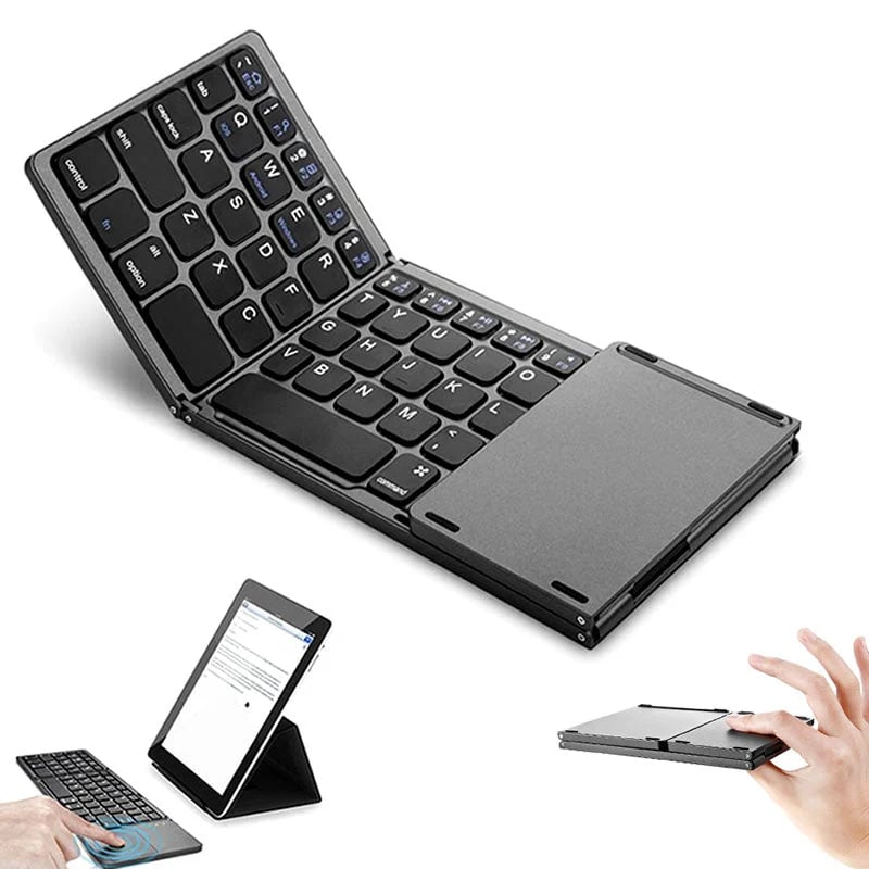 Sammenleggbart Bluetooth-tastatur med pekeplate