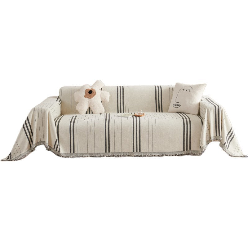 Chenille stribet sofa/sofabetræk