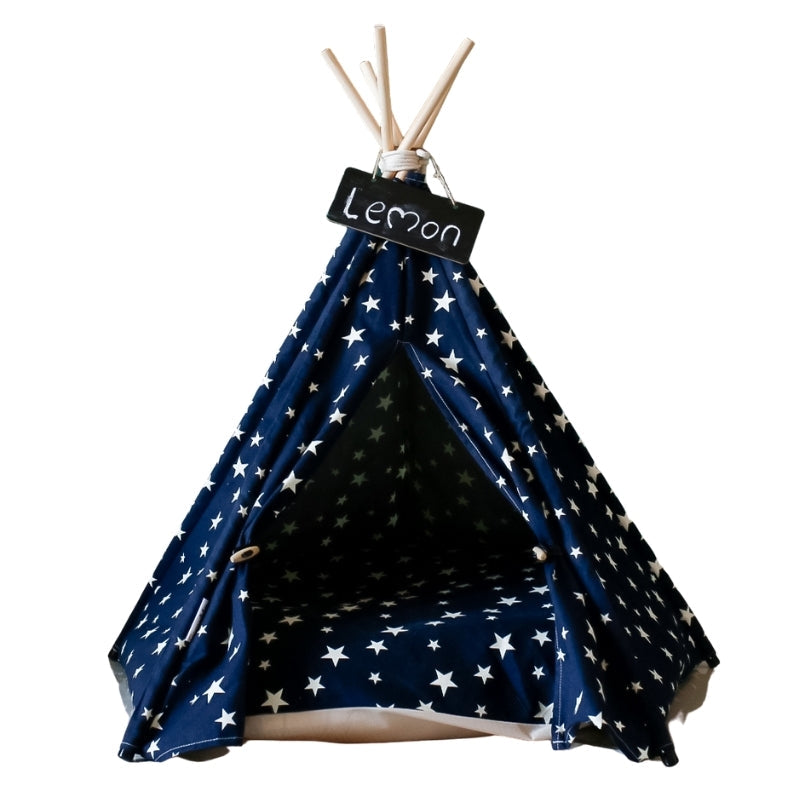 Teepee moderno bohemio para perros con cojín de cama suave