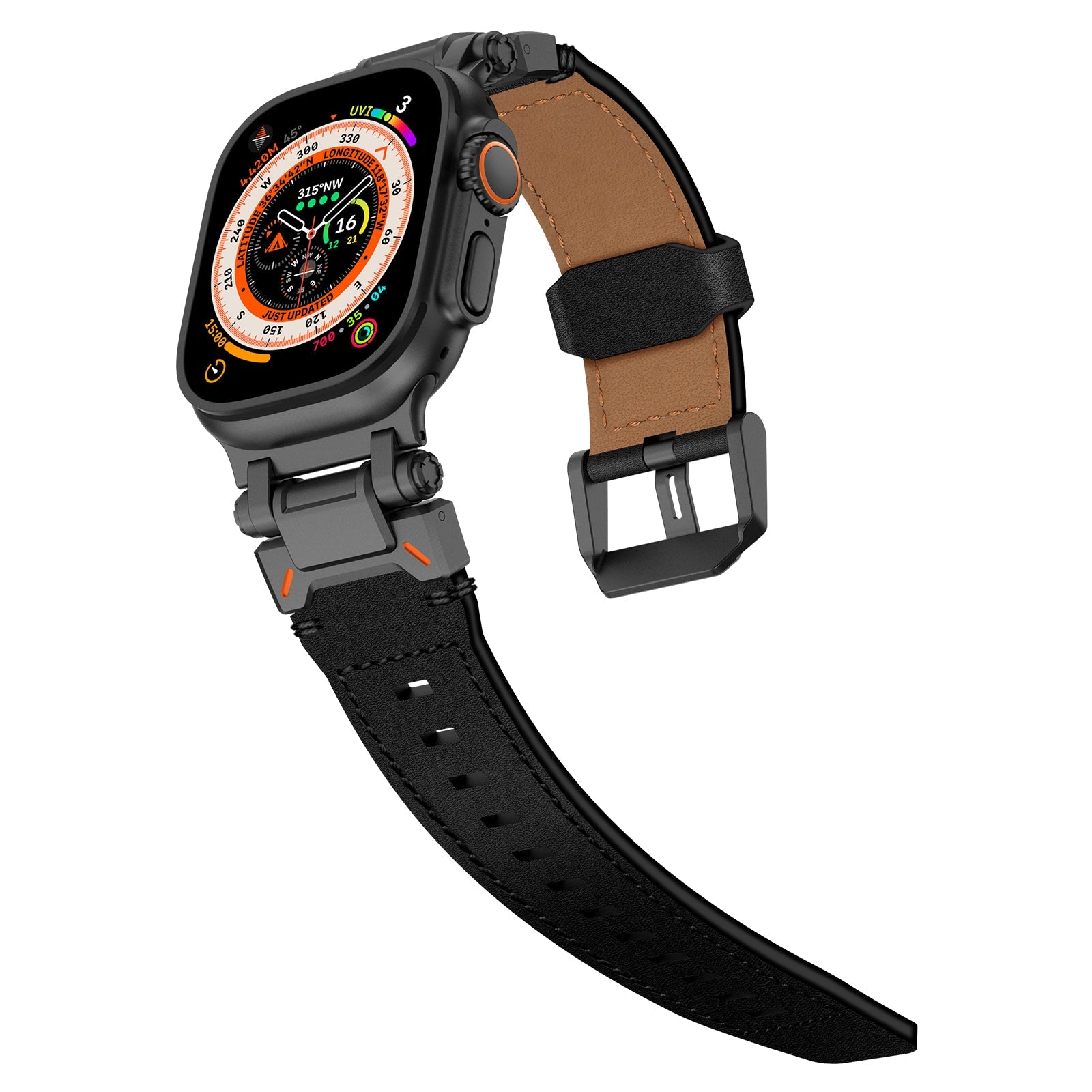 רצועת עור Crazy Horse Explorer עבור Apple Watch