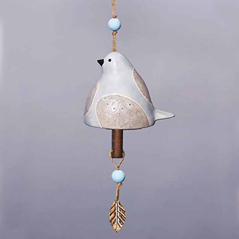 Carillon à vent d'oiseau en céramique, cloche de chanson, décoration de jardin et de maison