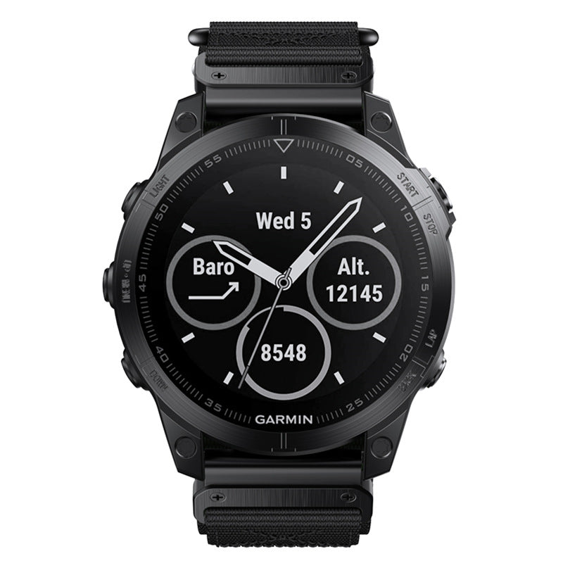 Taktinen nailoniranneke sopii Garmin Tactix Fenix 8 7 7X 6 6X:lle