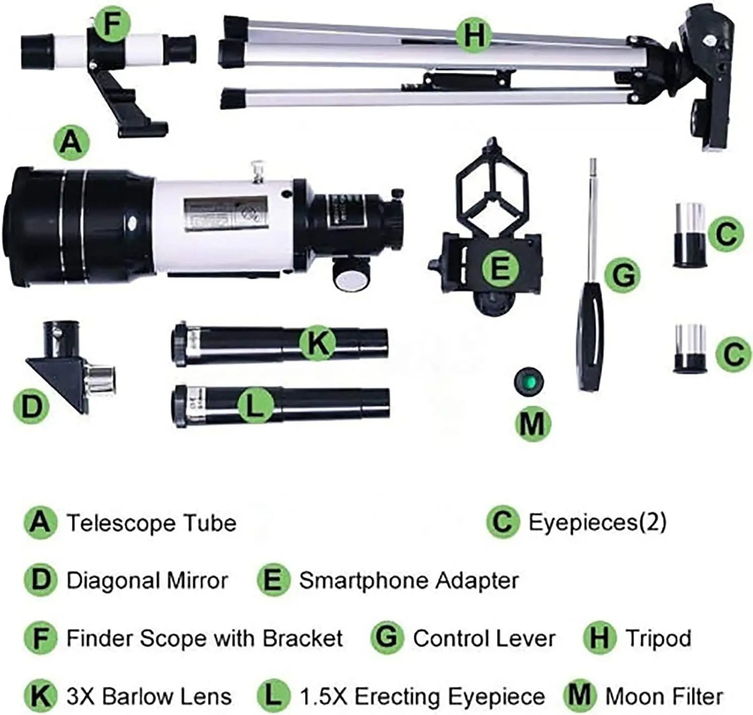 Professional Astronomical Telescope - Moon-Watching W/ Tripod Table Present - 150x Zoom