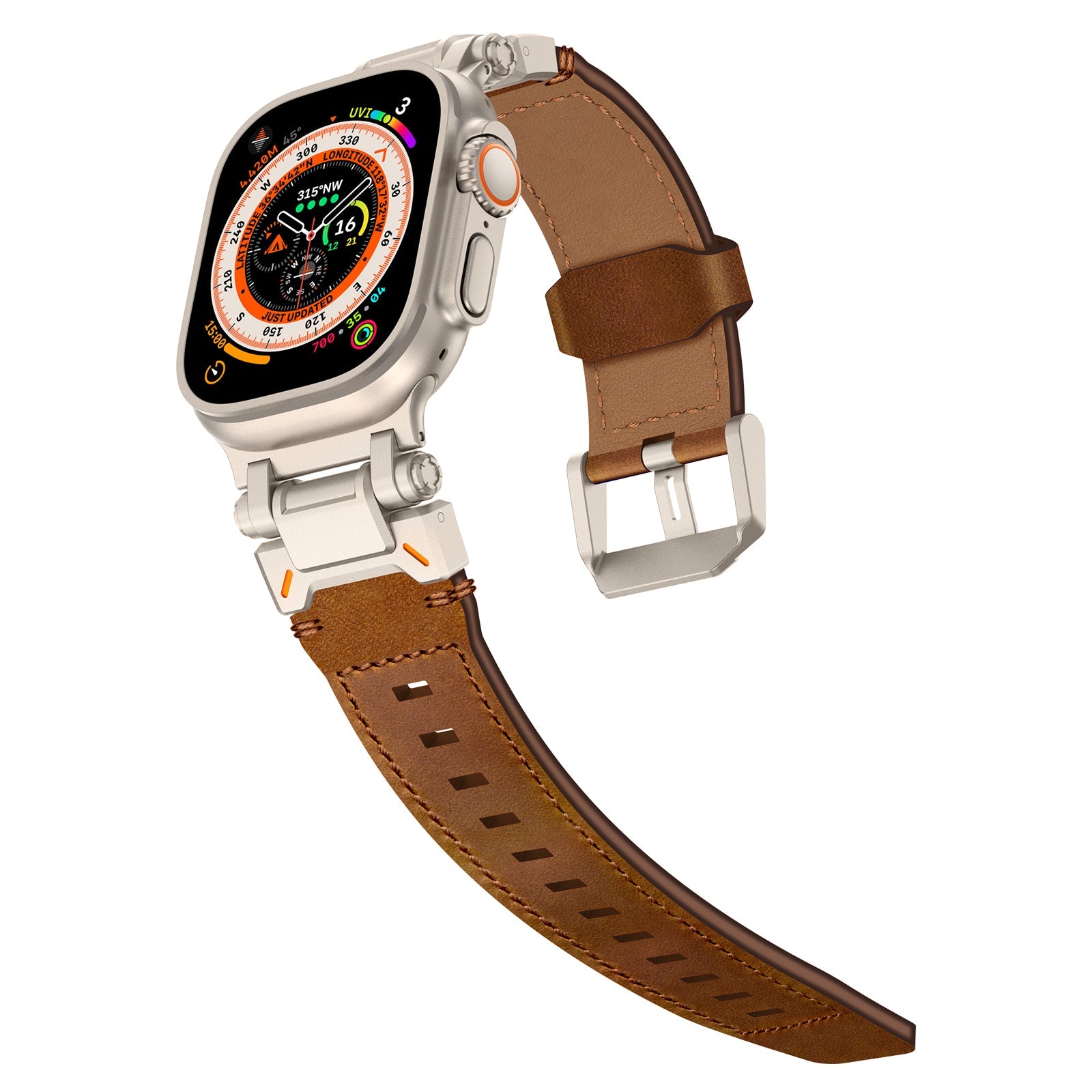 רצועת עור Crazy Horse Explorer עבור Apple Watch