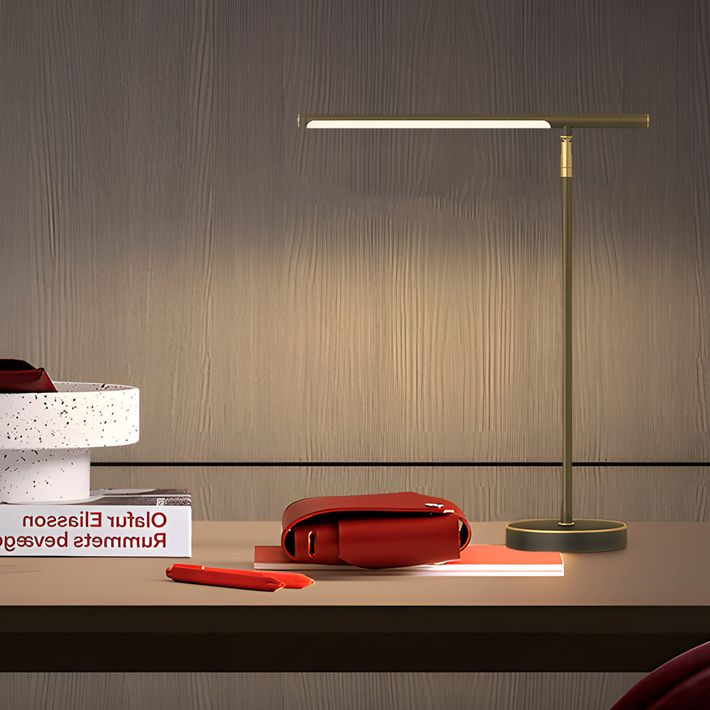 Copper Linear - Lampada da scrivania a LED in ottone con direzione regolabile