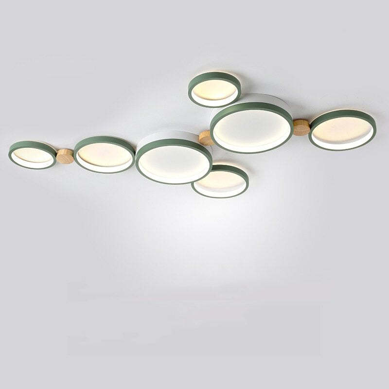 ChicLumineux - Lampada da soffitto in metallo bianco e grigio