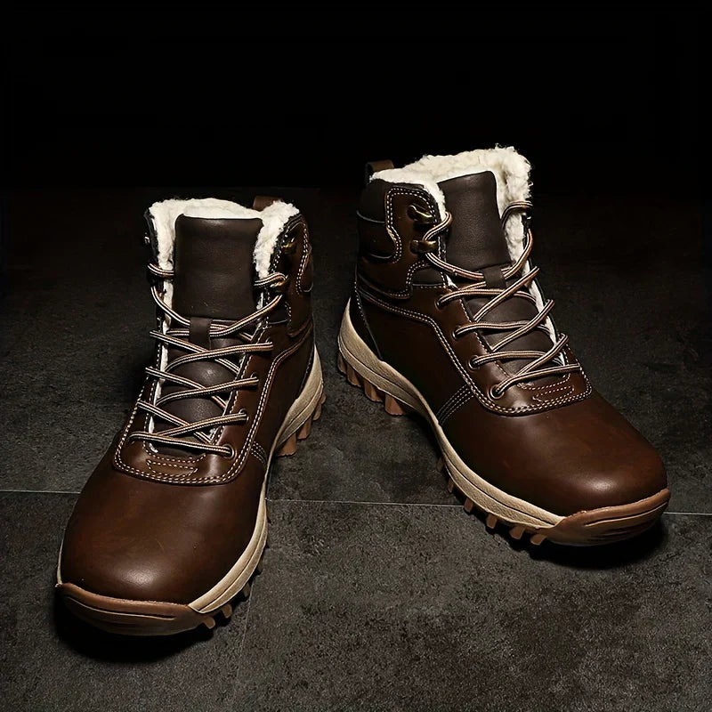 Mesa - vintage leather winter boots for men