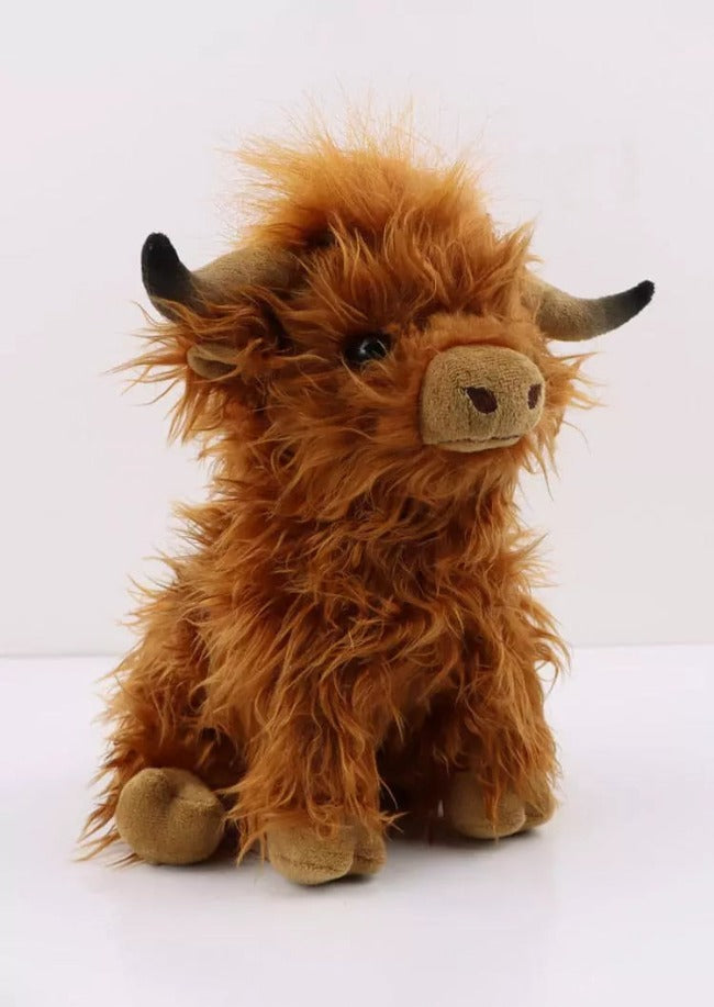 Peluche de vache des Highlands écossais