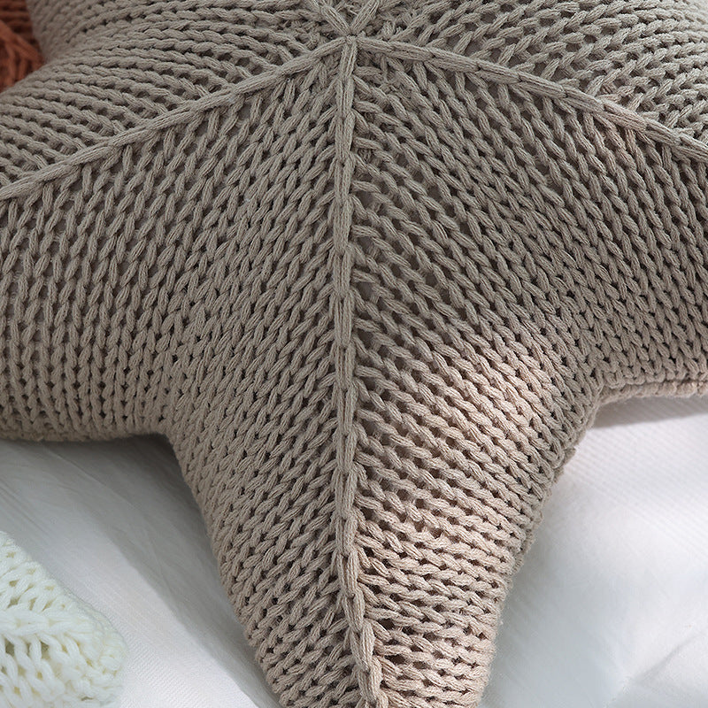 Starfish Hand-Knitted Pillow