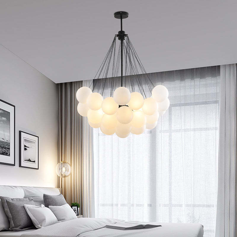 Glamora - Lampada a sospensione di design in metallo e vetro