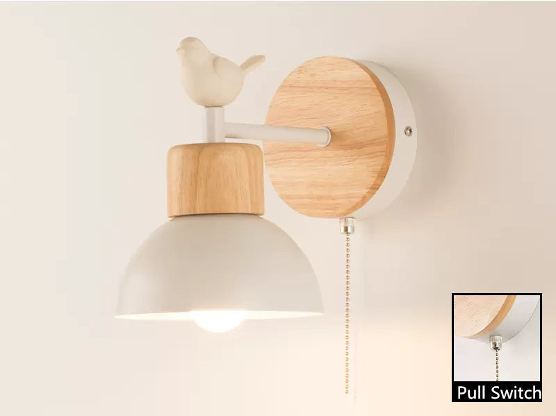 Nordic houten wandlamp