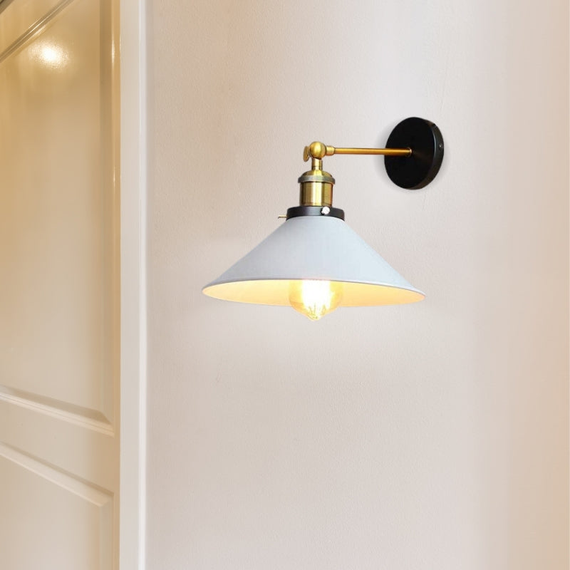 White Industrial Vintage Wall Sconce Light