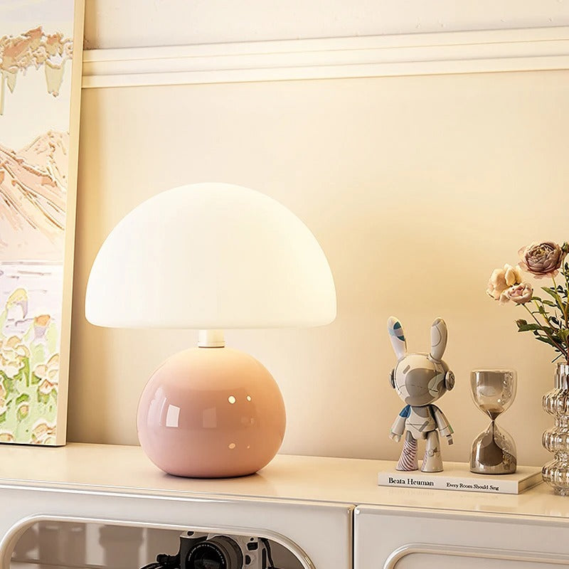 Creamy Glow | Modern Bedside Lamp | table lamp