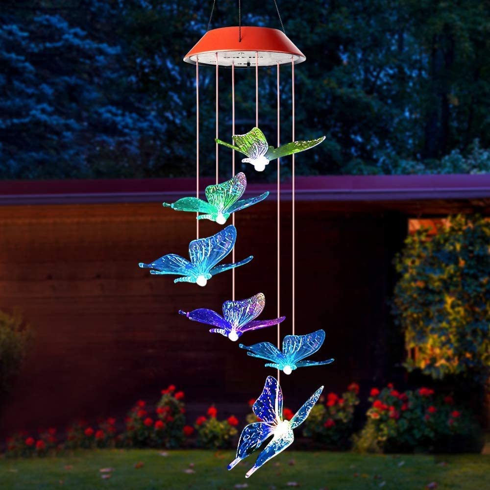 Flutterlights - Lampes solaires décoratives avec des motifs de papillons