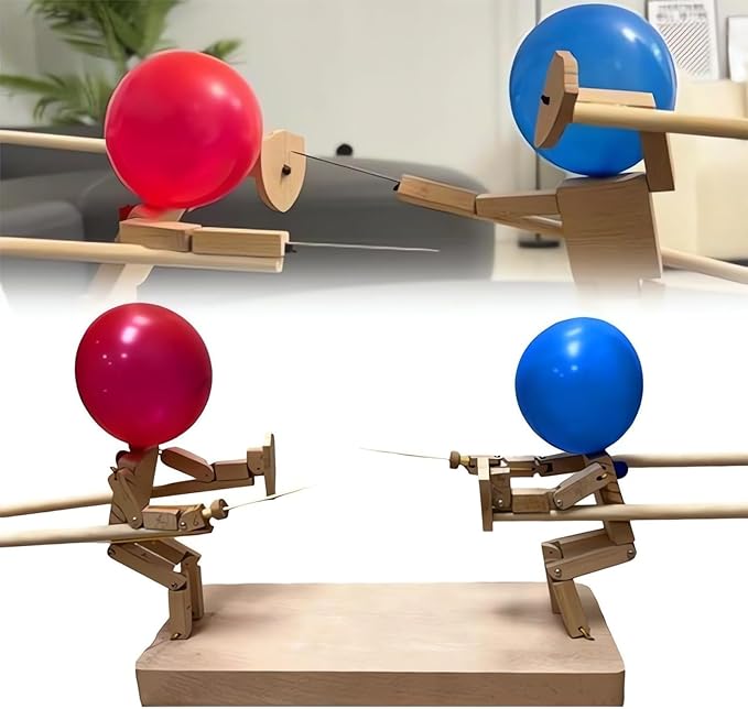 BalloonBrawlers – Marionnettes de Combat en Bois Fait Main