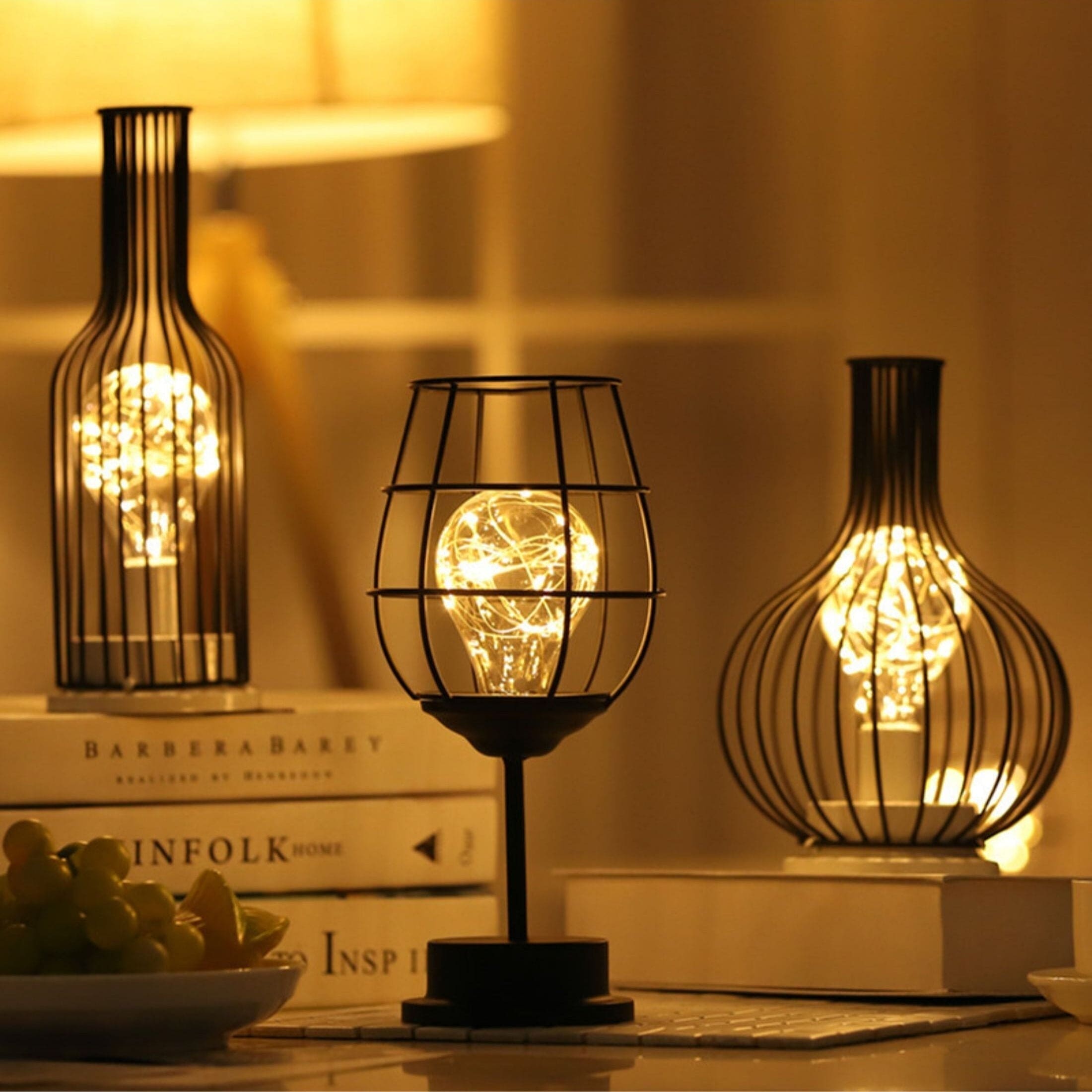 NoirLume - Forvandl dit rum med den elegante Eva Luxe NoirLume bordlampe fra LuxeLume