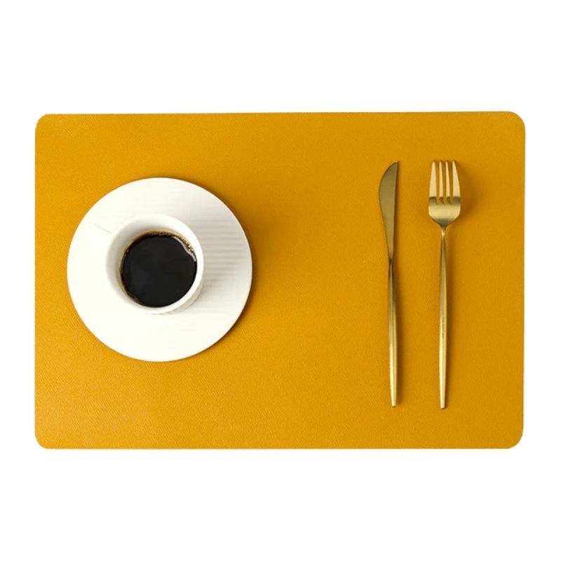 Moderne rechthoekige waterdichte PU leren placemats