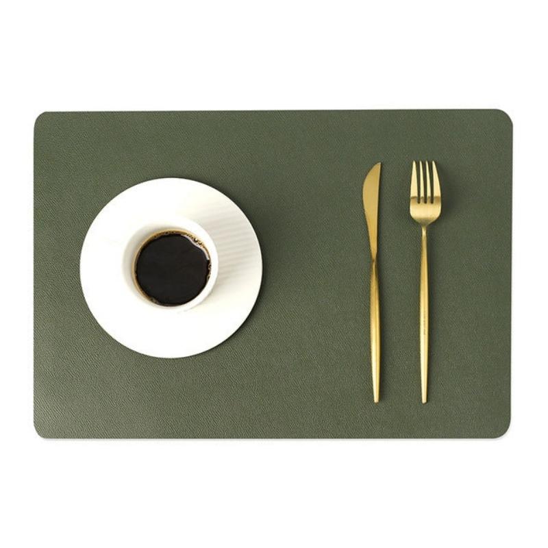 Moderne rechthoekige waterdichte PU leren placemats