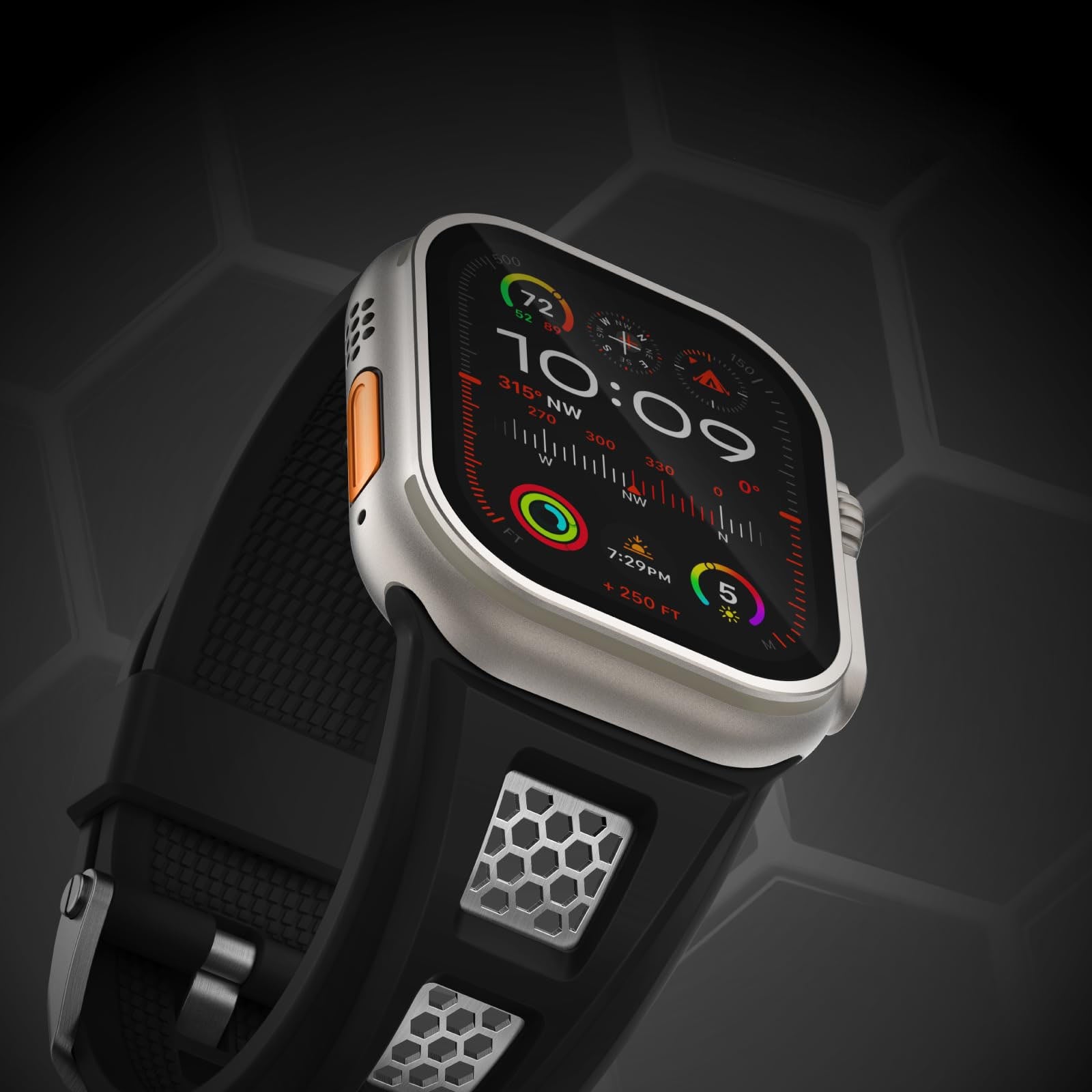 Cinturino Sport in Silicone Rugged Grid per Apple Watch