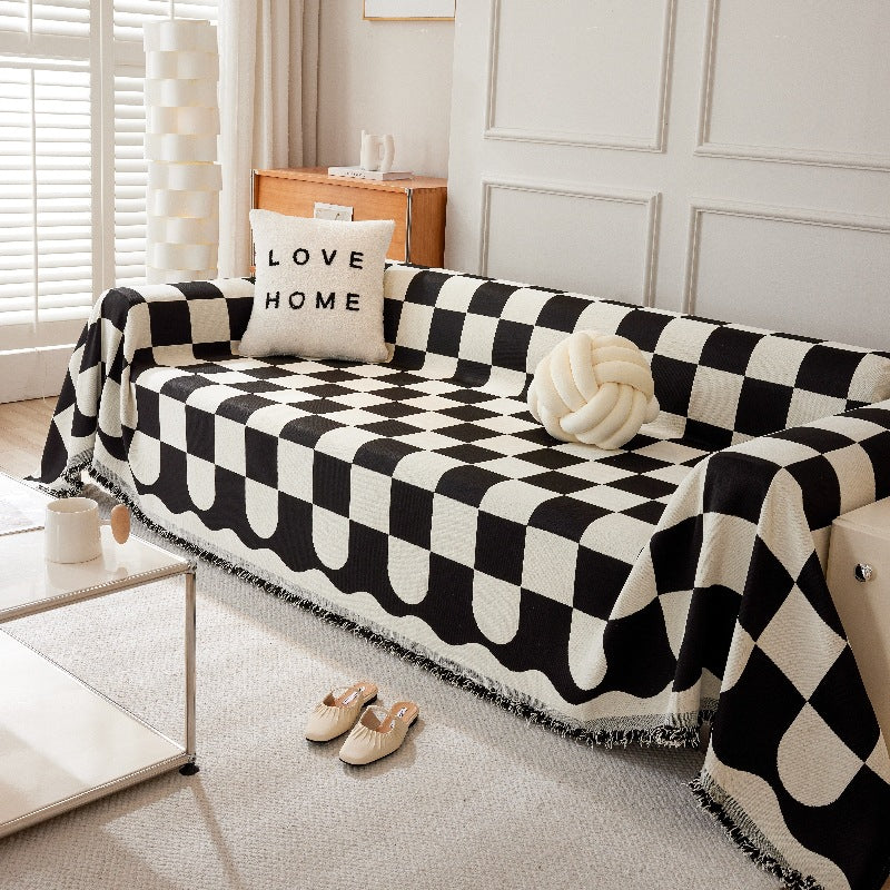 Nieuwe Checkerboards Chenille Sofa/Bankhoes