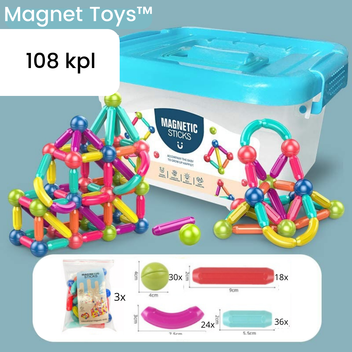 Magnet Toys™ - Bliv kreativ med magneter - Magnetic Sticks