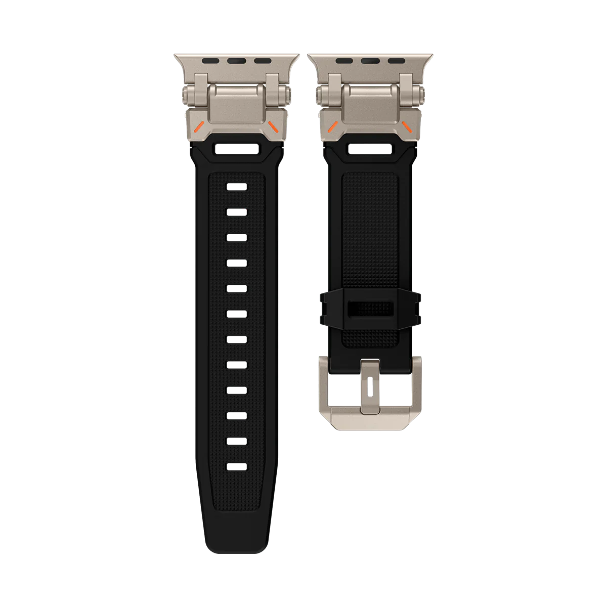 Neues Titan-Metallkopf-Silikonarmband für die Apple Watch