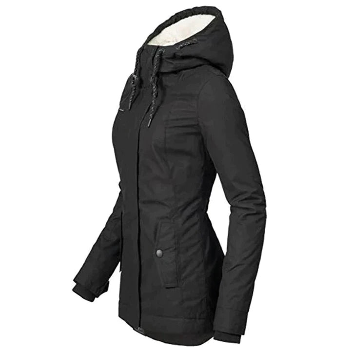 Stavanger- Abrigo/chaqueta de invierno forrado con capucha impermeable mujer