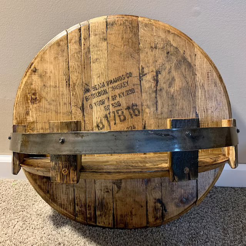 Bourbon Whiskey Barrel Shelf