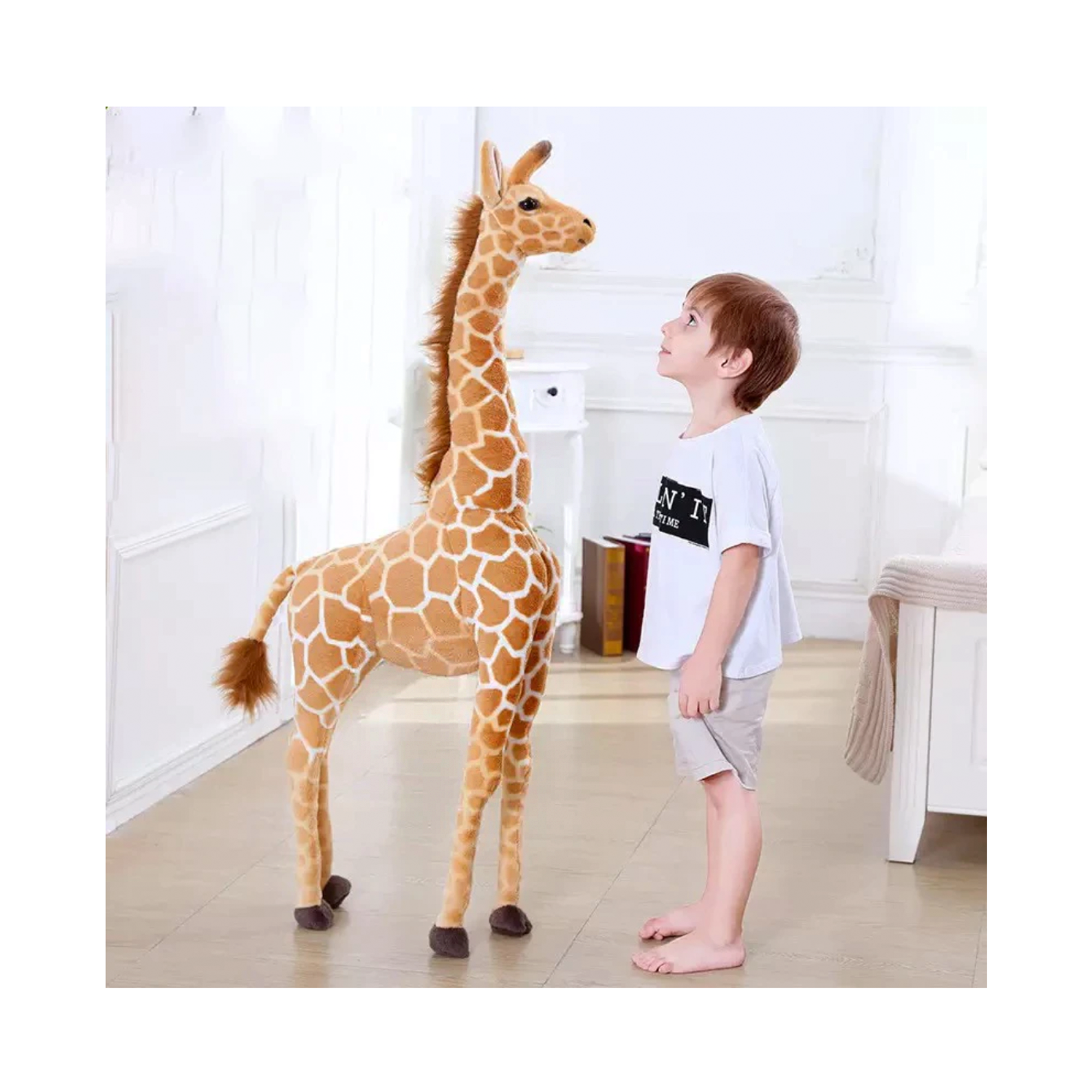 Girafe géante en peluche réaliste