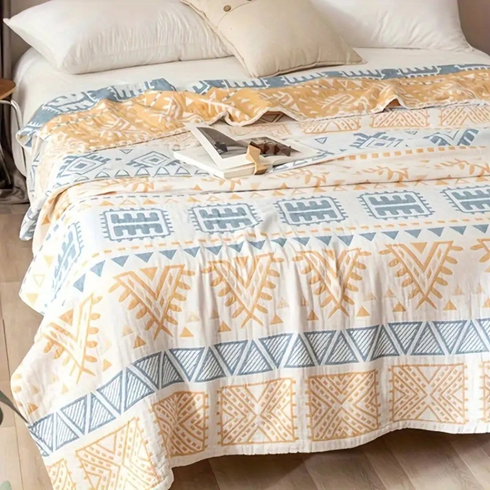 Couverture en pur coton Aztec Layers