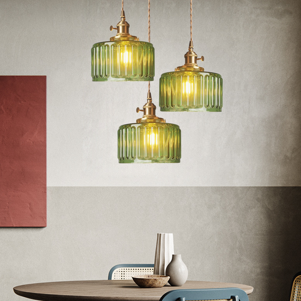 Stunning Cylinder Glass Pendant Light