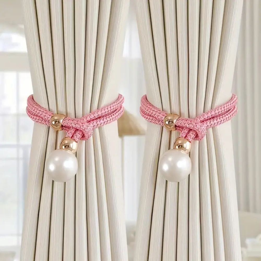 Lustrous Pearl Curtain Tie Back | 2 Pcs Set