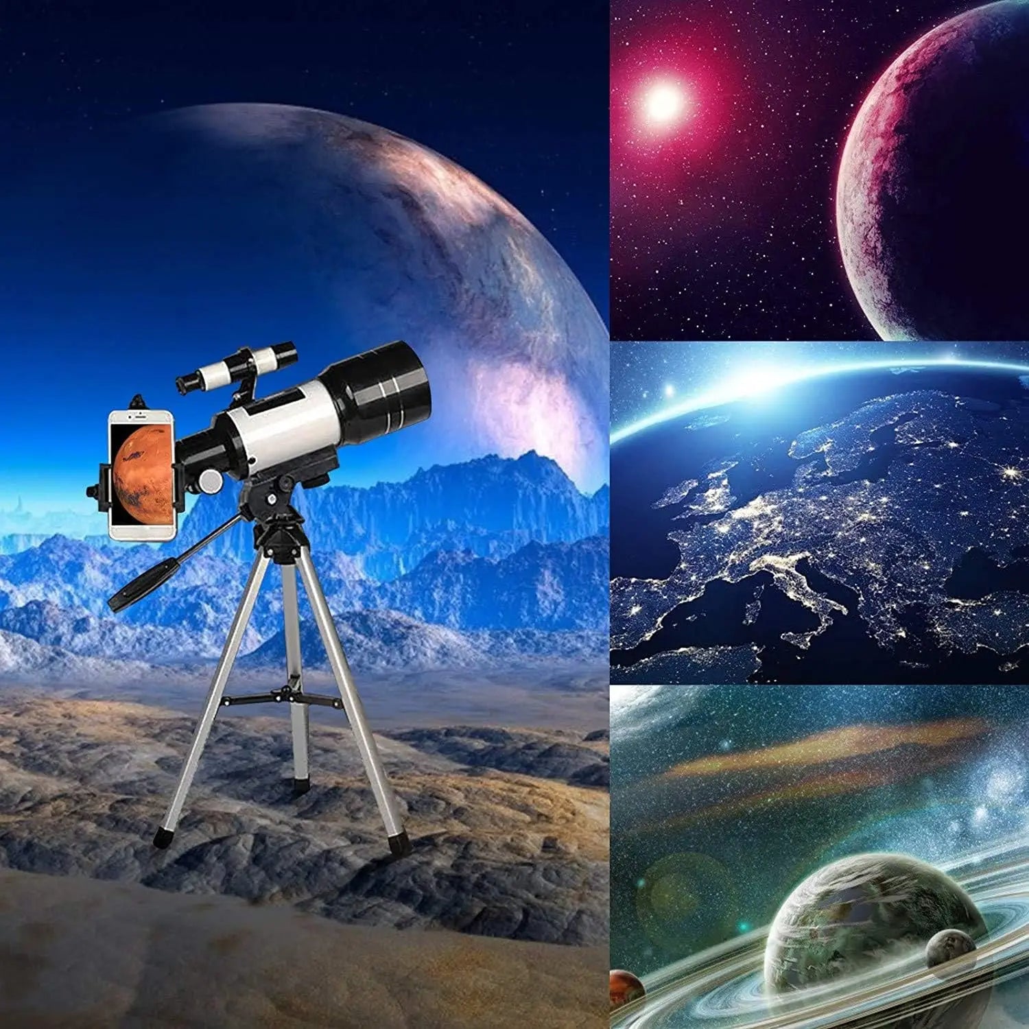 Professional Astronomical Telescope - Moon-Watching W/ Tripod Table Present - 150x Zoom