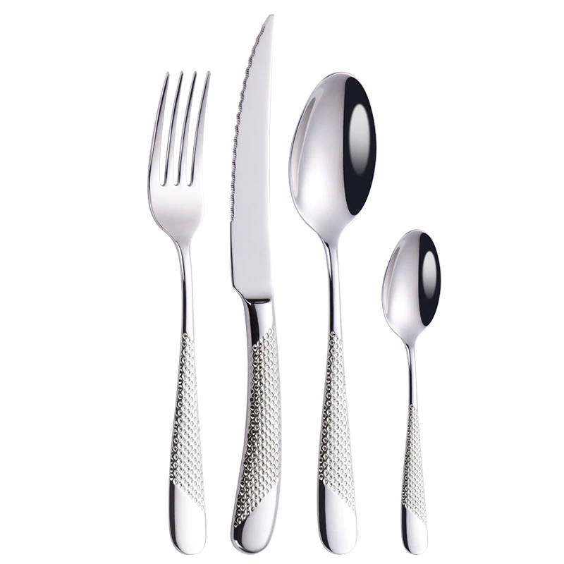 Ferran Diagonal Textured Stainless Steel Cutlery Set