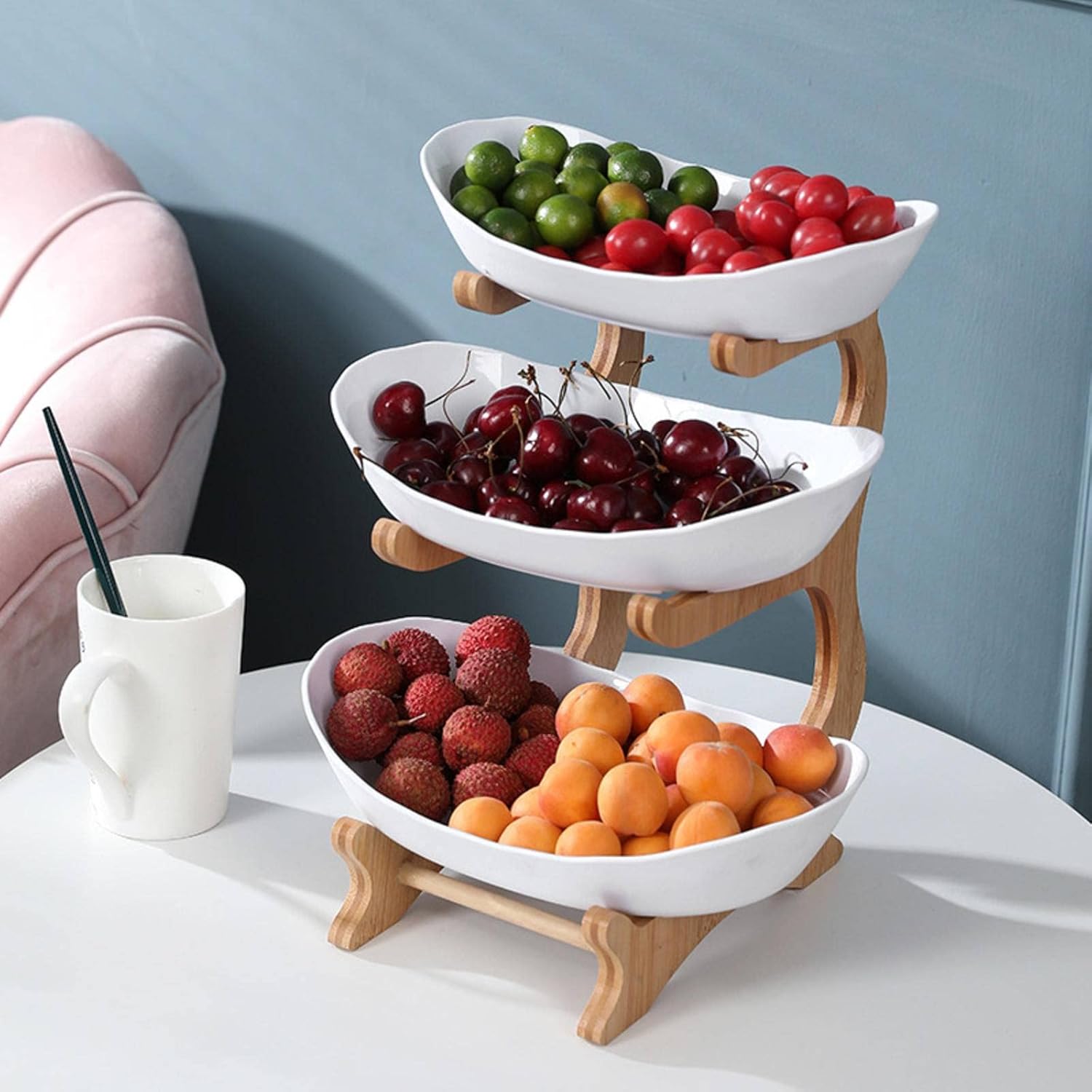 FruitTower - Élégant stand à fruits en métal