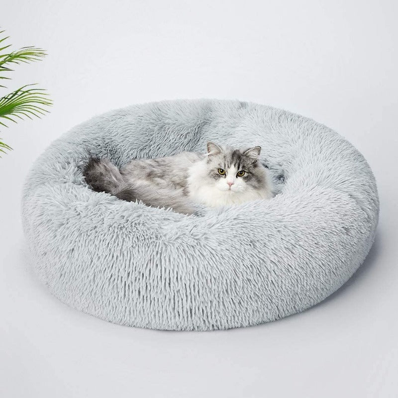 Ronde Pluche Kalmerende Donut Kat Bed Nest