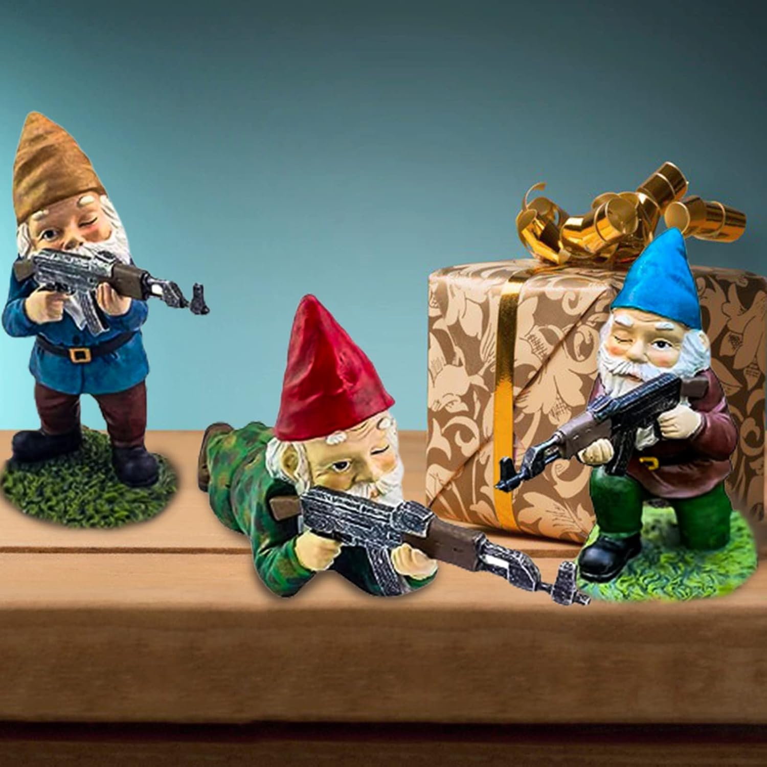 Military Garden Gnome With Camouflage Uniform