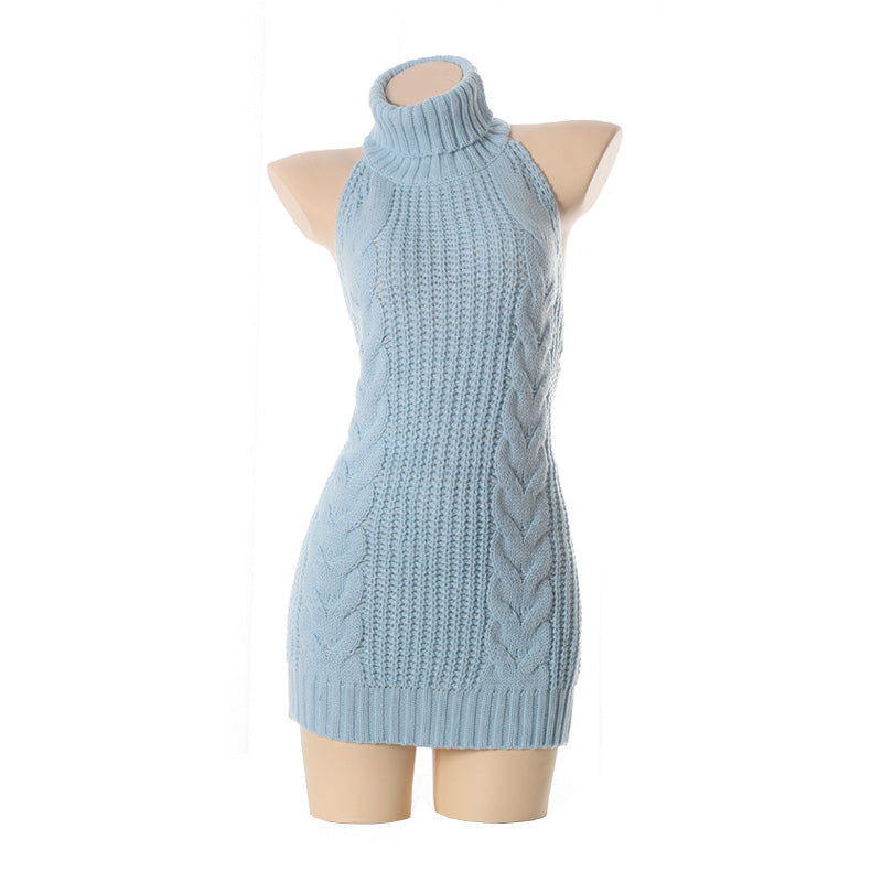 Rygløs Off-Shoulder Virgin Killer Sweater