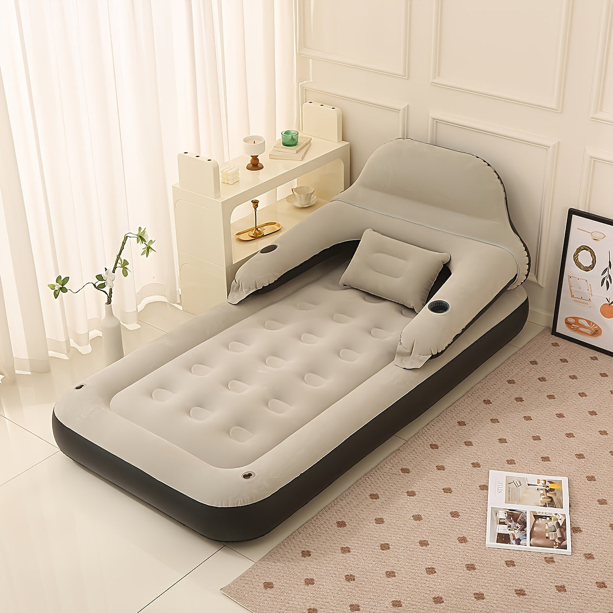 ComfortAir - Matelas gonflable avec pompe et dossier pour un confort optimal