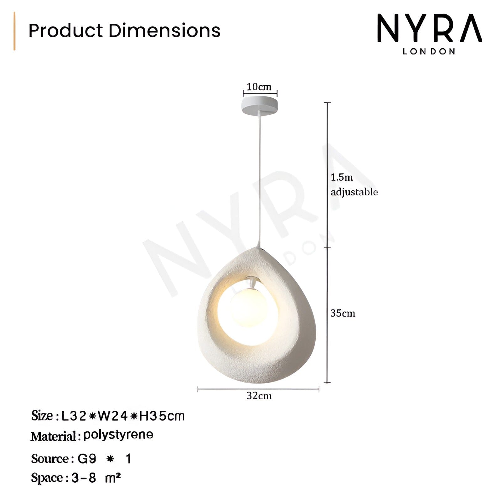 Hayami Resin LED-hängen